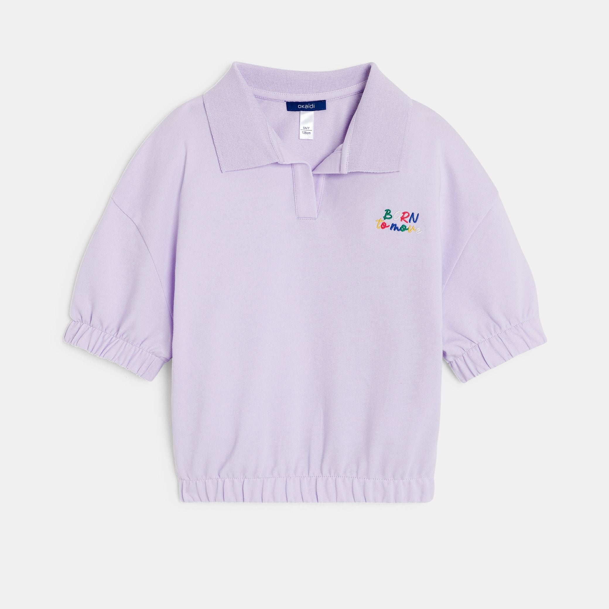 Áo polo nỉ tay lửng